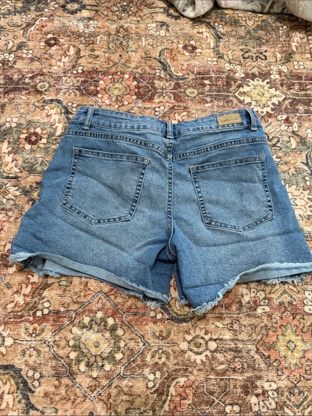 Jordache Distressed Blue Denim Jean Shorts